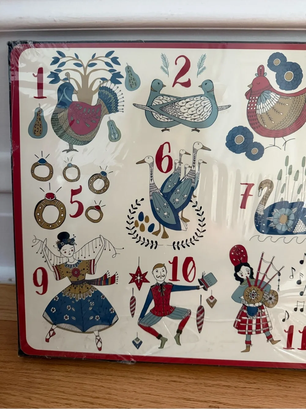 NWT 12 Days of Christmas Folk Art Placemats
